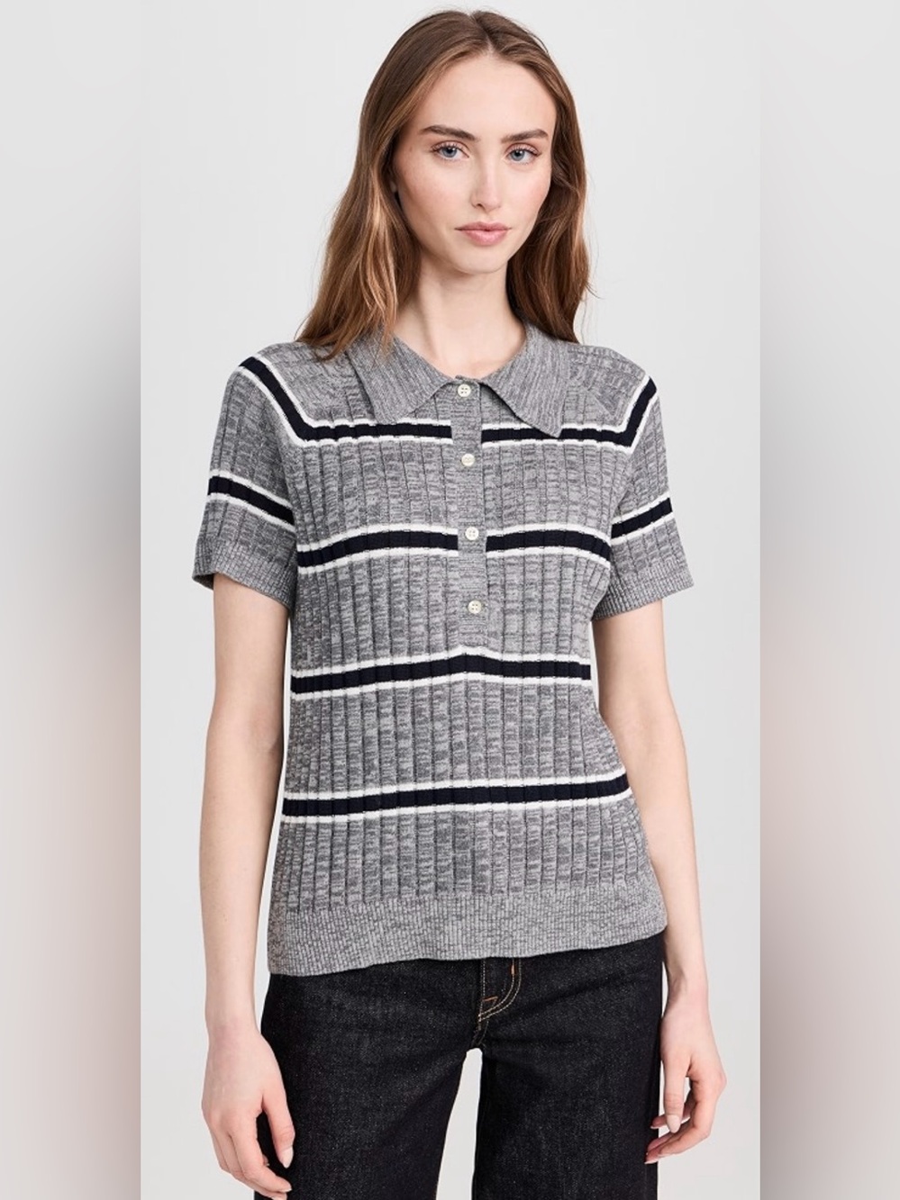 THE GREAT. Classic Polo sweater top, Size 2/Medium